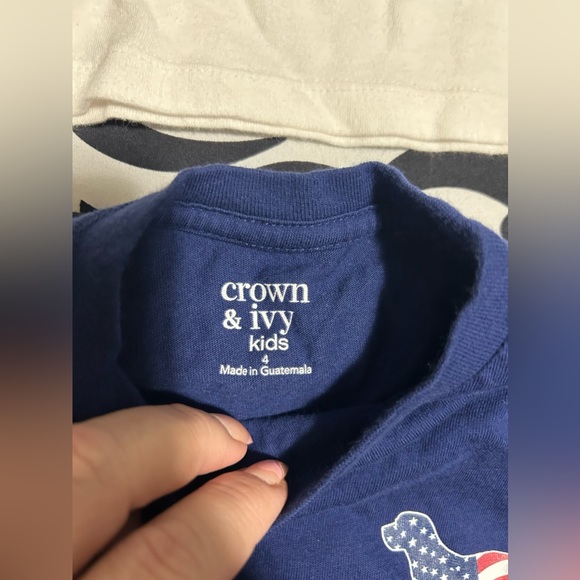 2 kids Crown& Ivy long sleeve pup design long sleeve shirts- size 4 - Picture 4 of 7